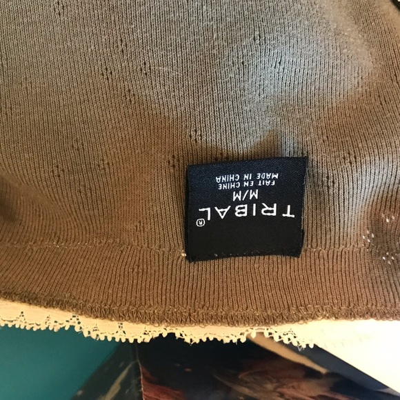 Olive Long Sleeve V neck cardigan with Lace - Picture 4 of 6